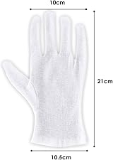 JJ PRIME White Cotton Moisturising Gloves for Women Dry Cracked Hands Overnight view 2