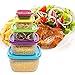 Prefer Green 5-Size Multi-Color Food Storage Container Set with Lids,Meal Prep,Portion Control Kit