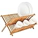 Dish Rack 18 Slots Bamboo Collapsible Compact(Hankey DR01)