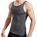HANERDUN Men Compression Shirt Slimming Body Shaper Vest Tummy Control Shapewear Abdomen Undershirt Grey