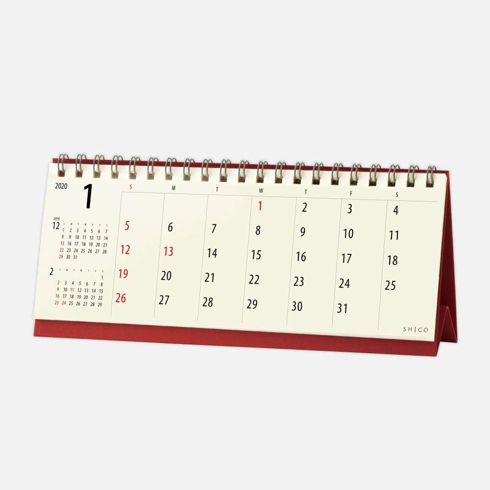 Amazon 第一紙行 ワイドスタンド レッド カレンダー 文房具 オフィス用品