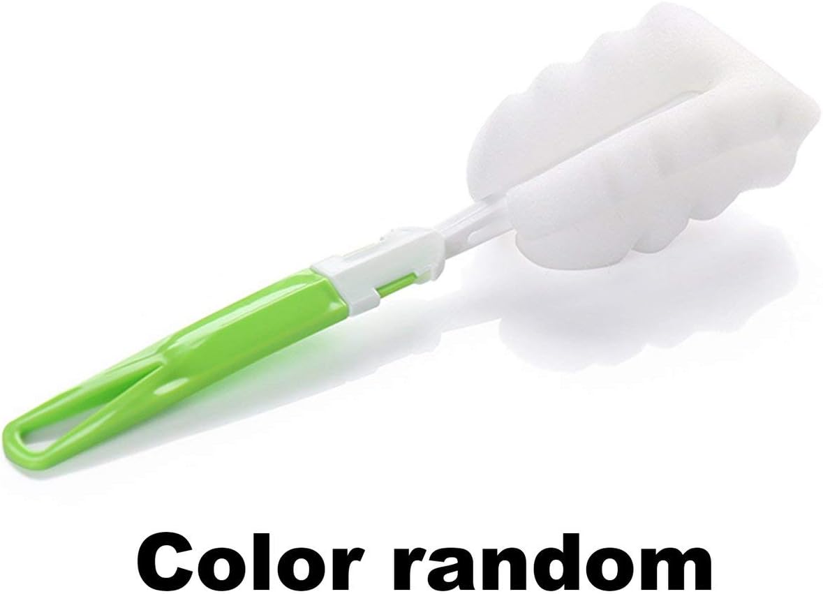 Long Handle Design Soft Sponge Baby Bottle Cleaning Brushes Household Kitchen Bottle Cup Washing Brush Tool Randomly Delivered