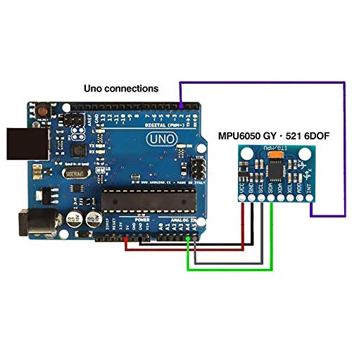 Aokin GY-521 MPU-6050 MPU6050 Module, 6 DOF 3 Axis Accelerometer Gyroscope Sensor Module 16Bit AD Converter Data Output IIC I2C DIY Kit for Arduino (6 Pcs)
