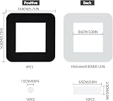 JJWNMLL 4 Pcs Light Switch Cover Plates Black 3.38 Inch Surround view 2