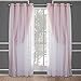 Exclusive Home Catarina Layered Solid Room Darkening Blackout and Sheer Grommet Top Curtain Panel Pair, 52
