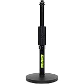 Shure by Gator Round Base Desktop Mic Stand with Standard Height-Adjustable Twist Clutch and 6" Base; (SH-DESKTOP1)