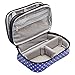 Teamoy Jewelry Travel Case Organizer - Small Storage Bag for Necklace, Earrings, Rings, Watch, Purple Dots