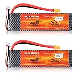 FLOUREON 2Packs 3S 11.1V 5500mAh 35C Lipo Battery Pack with XT60 Plug for RC Quadcopter Airplane Helicopter Car Truck Boat Hobby (XT60 Plug)
