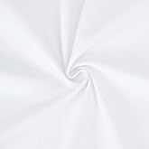 BENECREAT 1.5Yard x 59.8inch Cotton Herringbone Fabric, 100% Cotton Canvas Fabric, Upholstery Material for DIY Crafts and Home Decor Projects, White
