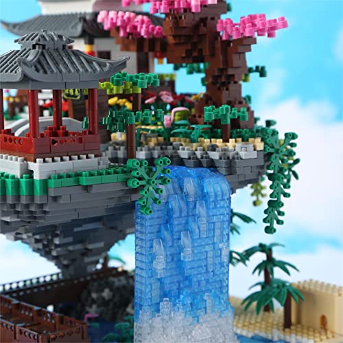 Yushinv - Juego de construcción de árbol de Cerezo con Caja de Regalo, música Original de Cerezo en Flor (Tipo: sinfonía), Kit de construcción de Luces de casa de árbol Sakura japonés, 3320 Piezas