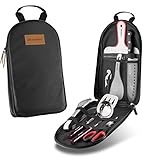 Camp Kitchen Utensil Organizer Travel Set – Portable 8 Piece BBQ Camping Cookware Utensils Travel Kit with Water Resistant Case|Cutting Board|Rice Paddle|Tongs|Scissors|Knife and Bottle Opener