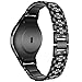 VOMA for Samsung Gear S2 Bands, Metal Replacement Strap Wristbands for S2 Gear Bands SM-R720 / SM-R730 Smart Watches (NOT for Gear S2 Classic) Diamond Black