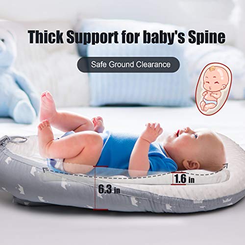 Uaugh Baby Lounger & Infant Floor Seat, Ultra Soft Breathable Cotton