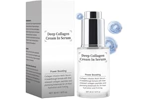 Advanced Collagen Peptide Serum - Anti-Aging Treatment for Face & Neck, Reduces Wrinkles & Firms Skin, Improves Elasticity & 