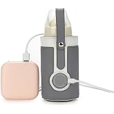 Portable USB Baby Bottle Warmer | Car Travel Milk Heater, Power Bank Compatible, Fits 55-80mm Bottles, Insulated Tote for On-the-Go Parents