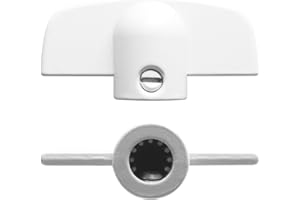 Llhhs 2Pcs Window Lock Crank Handle Replacement for Andersen, 3/8" Crank T-Handle White Casement Window Operator, 1966-Present