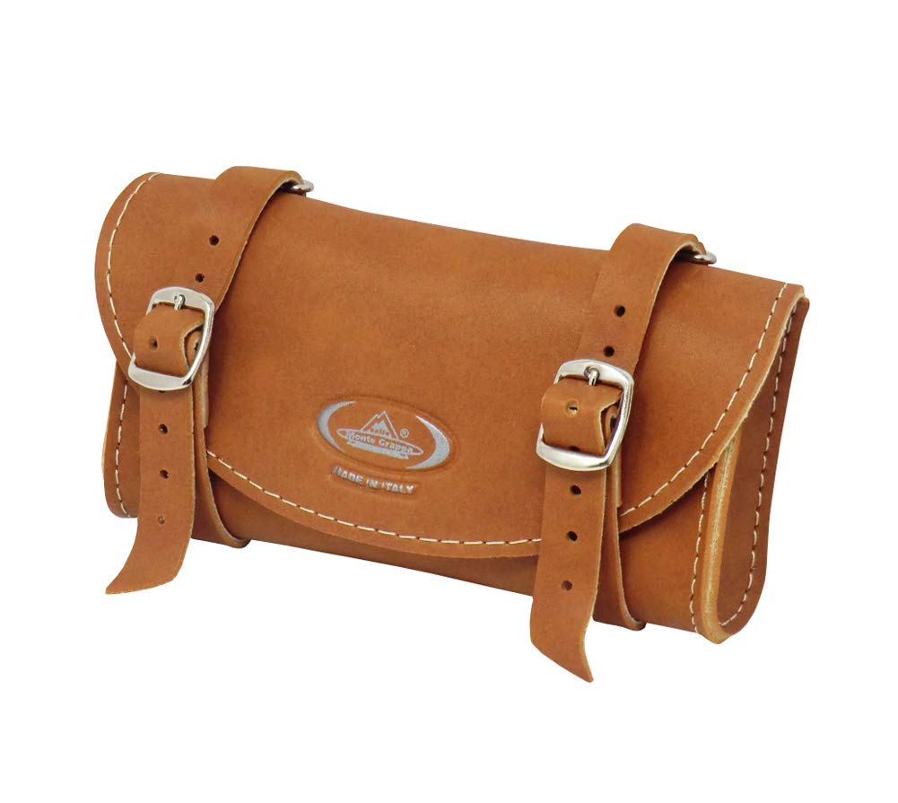 Selle Montegrappa Cucuba® Vintage saddle bag for objects original made in Italy 0016 (Color: Honey)