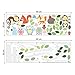 ElecMotive Cartoon Forest Animal Monkey Owls Fox Rabbits Hedgehog Tree Swing Nursery Wall Stickers Wall Murals DIY Posters Vinyl Removable Art Wall Decals for Kids Girls Room Decoration (Monkey Owls)