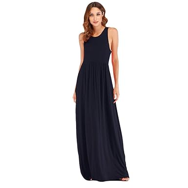 fashion plain sleeveless bodycon dress