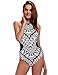ADFOLF Womens Bathing Suit Halter High Neck One Piece Swimsuit Backless Swimwear S