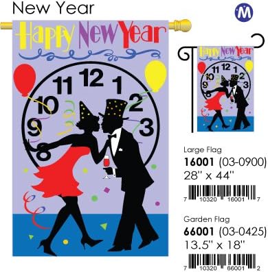 Happy New Year Garden Flag