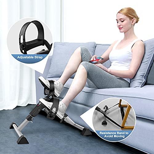 TECHMOO Exercise Bikes Physical Therapy Leg Exercisers Sport Foldable Pedal Exerciser