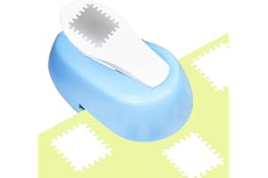 Square Paper Puncher, Multifunctional Postage Stamps Border Paper Punch, Manual Portable Stamps Shape Hole Punch, Creative Po