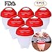 Egg Cooker Hard & Soft Maker Egg Cooker,BPA Free, Non Stick Silicone, As Seen On TV (6PACK)