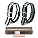 Ritche 22mm Nato Ss Nylon Striped Navy Blue / White，Blue/Green Replacement Watch Strap Band
