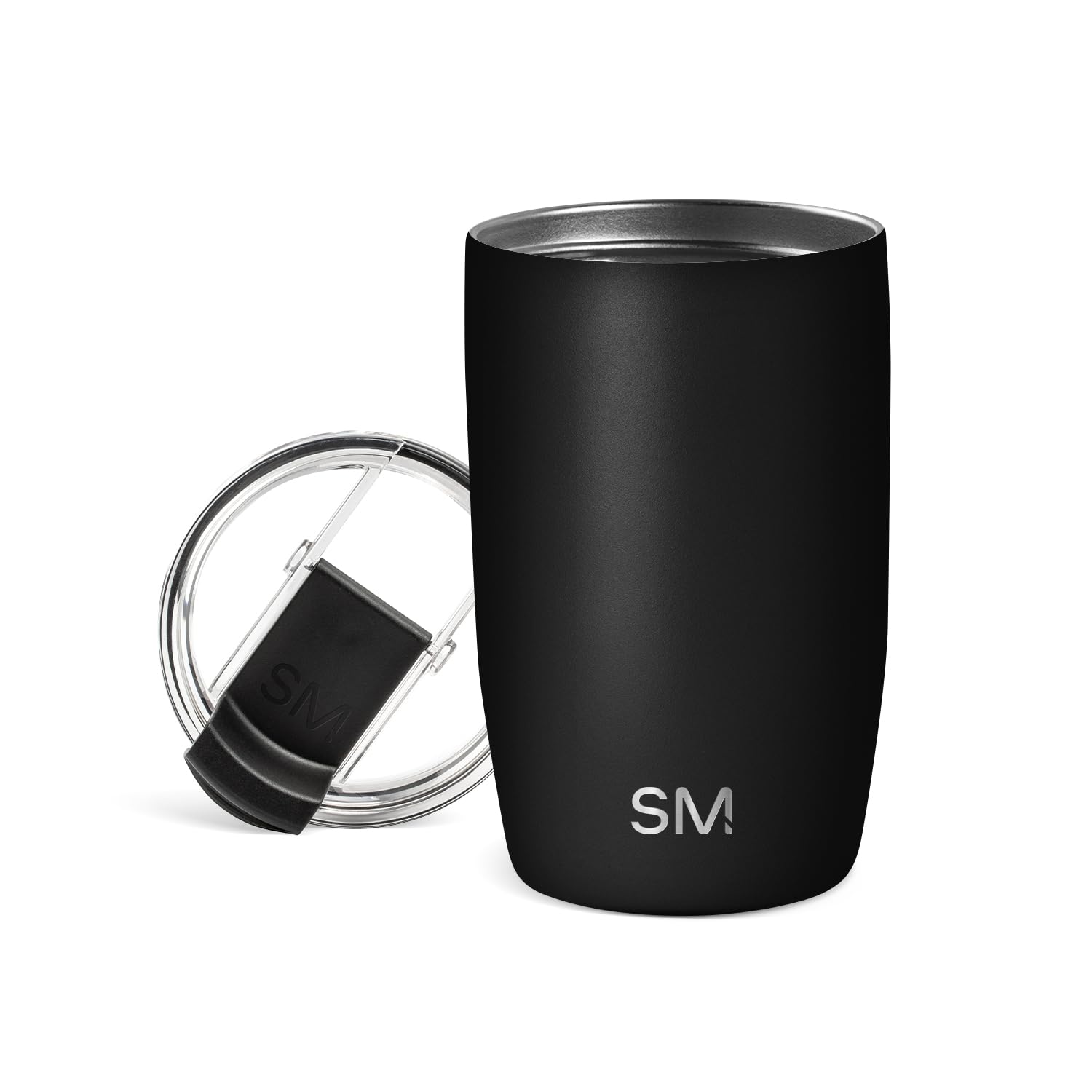 Simple Modern Travel Coffee Mug Tumbler with Flip Lid | Insulated Stainless Steel Iced Coffee Cup | Gifts for Women & Men | Voyager Collection | 350ml | Midnight Black — image 1