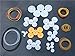 DIKAVS Pulley Combination Package Rubber Belts Rubber Band Plastic Model Accessories DIY Robots & Cars