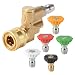 LOVHO Pressure Washer Accessories Kit, 5 Power Washer Spray Nozzle Tips, Quick Connecting Pivoting Coupler, 1/4" 4500 PSI 6-Pack primary