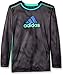 adidas Little Boys' Performance Logo Long Sleeve Tee Shirt, Black, 6