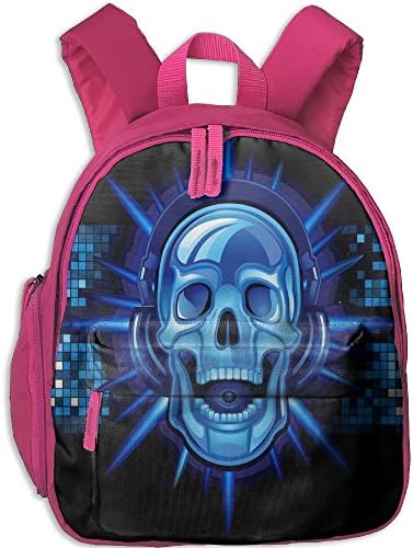 Teen Rucksack Student Book Music Skull Backpak School Bookbags Daypack Girls Boys Pink