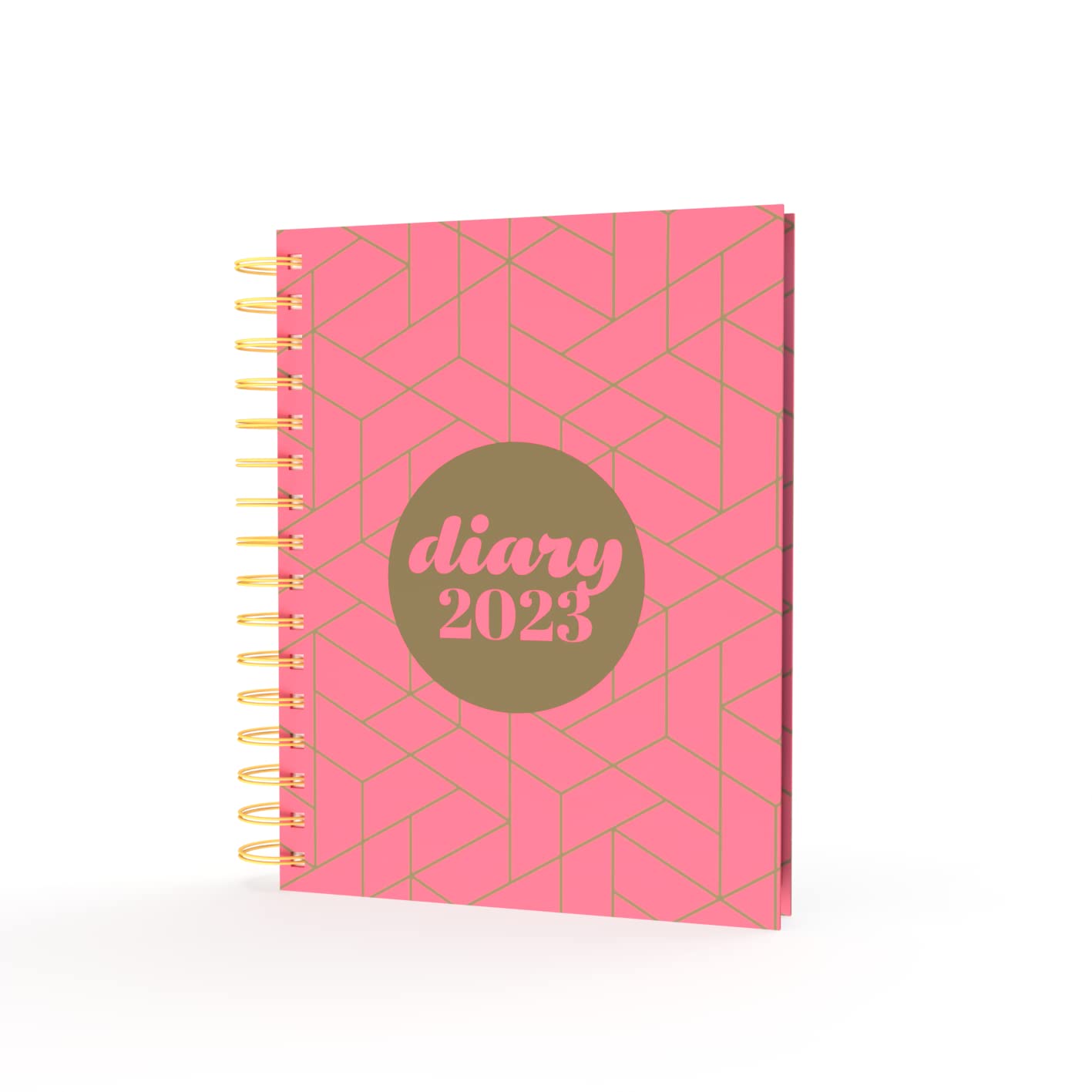 Collins Scandi A5 Day to Page 2023 Diary - Deep Pink (PW51.GEPK-23) - Complete Wirobound Planner, Agenda and Journal