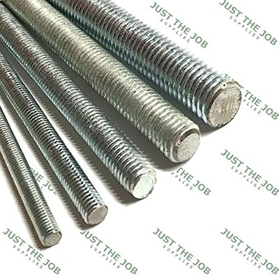 Just The Job BZP Zinc Plated Threaded Bar M6-M20 Studding Rod All Thread Metric
