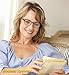Success Eyewear Reading Glasses 3 Pair Great Value Stylish Readers for Men and Women - Havana Clear, Red, Blue 1.5