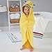 Skip Hop Zoo Baby Infant and Toddler Soft Cotton Hooded Bath Towel and Mitt Washcloth Set, Two Pieces, Multi, Brooklyn Bee