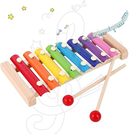 Mogoi Xilofono Per Bambini Xilofono In Legno Con 8 Colori E Tonalita Strumenti Musicali Per Bambini Amazon It Casa E Cucina