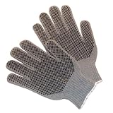 G & F 14431M-DZ Natural Cotton Work Gloves with Double-Side PVC Dots, Knit Work Gloves, Medium, 12 Pairs