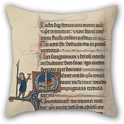 Oil Painting Bute Master (Franco-Flemish, Active About 1260 - 1290) - Initial M- David's Theft Of The Spear And Chalice Pillow Cases 18 X 18 Inches / 45 By 45 Cm Best Choice For Teens Boys Office