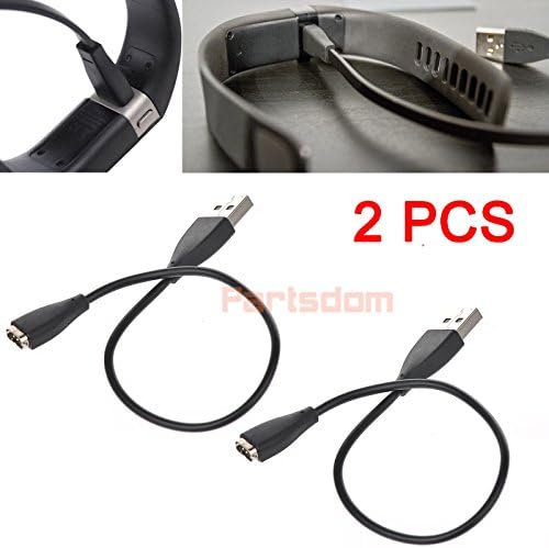 2 PCS USB Charging Cable Replacement Charger Wire for Fitbit Charge HR Wristband