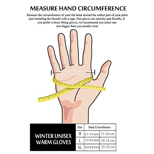 image for TRENDOUX Winter Gloves, Mens Womens Touchscreen Knit Gloves - Hands Wa