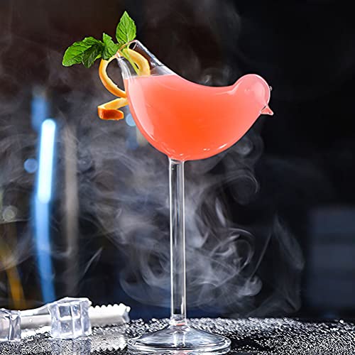 YARNOW 2 Stücke Saft Gläser 150Ml Cocktailgläser Trinkgläser Vogel Form Wassergläser Saftgläser Glas Eisschalen… – Bild 5