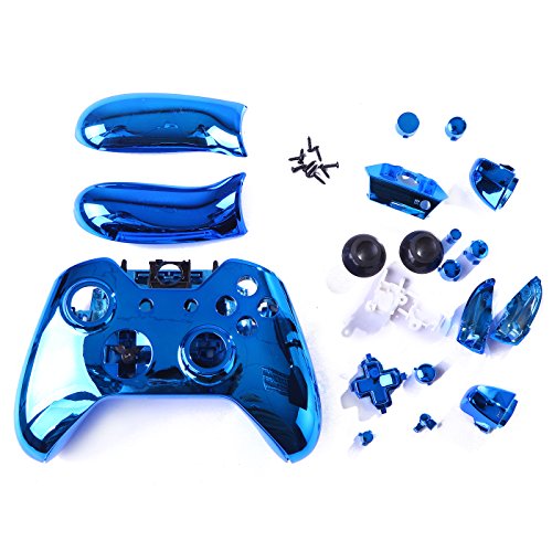 HDE Xbox One Controller Blue Chrome Custom Case Wireless Gaming Replacement Cover Kit HDE Xbox One Controller Blue Chrome Custom Case Wireless Gaming Replacement Cover Kit