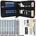 33 Piece Professional Art Kit Drawing Pencils with Sketch Kit, Charcoal Pencils, Graphite Pencils, Erasers with Kit Bag