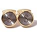HJ Men's 2PCS Fashion Dazzle Tuxedo Shirts Platinum Plated Cufflinks Initial Letter 2 Color A-Z (Gold S), Small