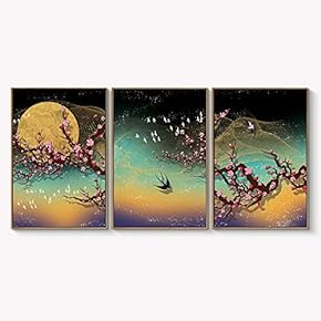 Framed Canvas Wall Art for Living Room, Bedroom Abstract Landscape Dream Place Canvas Prints for Home Decoration Ready to Hanging - 16"x24"x3 Panels