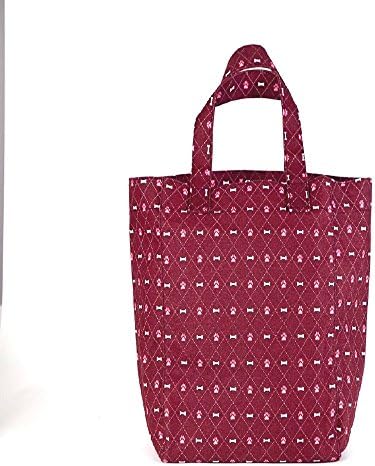 Puppy Love medium tote bag magnetic snap closure,inside pocket heavy cotton canvas