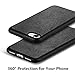 O-CONN Case Compatible iPhone 7/8, Skin-Friendly PU Case (Man-Made Leather) Shockproof of Heavy Duty Full Protective, No Fingerprints and Easy Clean-Black(Vintage Pattern)